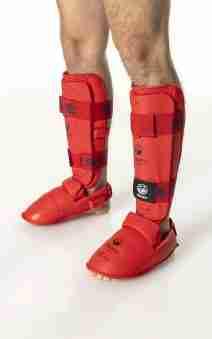 Tokaido Karate Shin/Foot Guards, WKF, Red